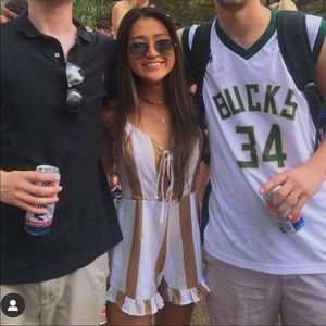 Hazel boutique striped romper